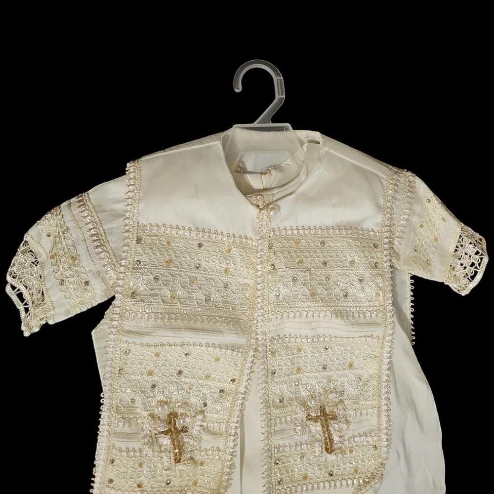 VTG Mi Luz Ceremoniales Christening Romper & Vest Set for Baby‎ Boys (6-18M)